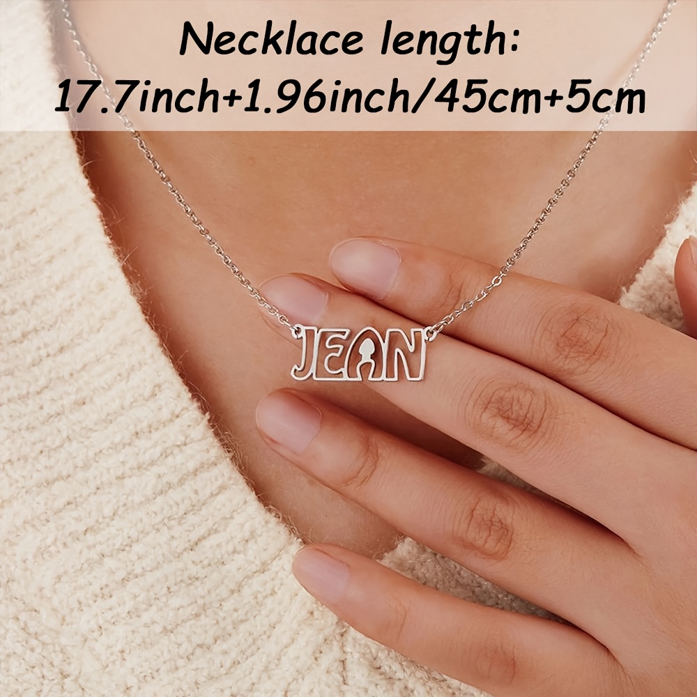 Personalized 304L Stainless Hollow-out Font Name Necklace